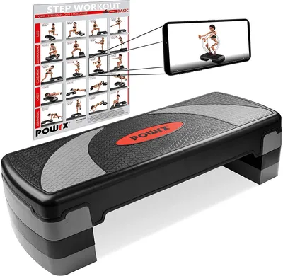 Produktbild von Steppbrett XL Premium inkl. Workout I 3-Stufen höhenverstellbar I Home-Stepper