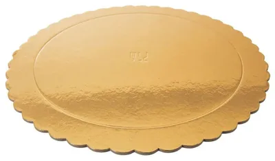 Image de Support pour gâteau rond - Diamètre 30 cm - Couleur or - 1 pièce