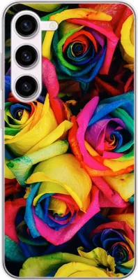 Produktbild von König Design Hülle kompatibel mit Samsung Galaxy S23 Plus Kunststoff Soft Handyhülle - Handy Case Bunte Rosen