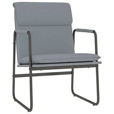 Zdjęcie produktu dla vidaXL Fotel wypoczynkowy jasnoszary 55x64x80 cm tkanina