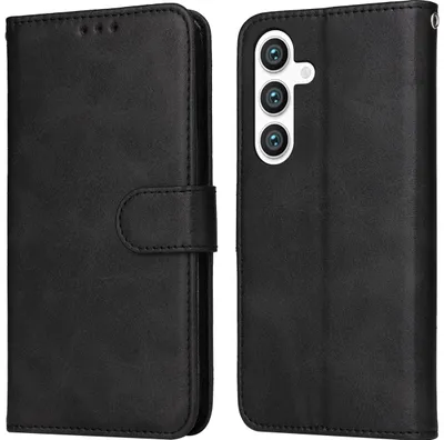 Produktbild von Mobigear Geldbörsen-Handyhülle für Samsung Galaxy S24 – Klapphülle – Schwarz