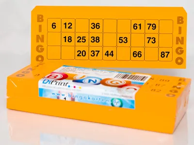 Produktbild von 200 große Bingokarten für Senioren 15 aus 90 Zahlen (orange) – Schwarz