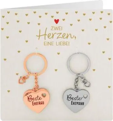 Produktbild von Paar-Schlüsselanhänger Motiv \Herz\""