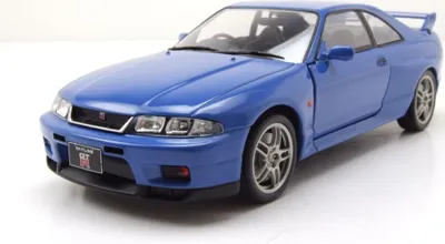 Produktbild von Whitebox 124172 Nissan Skyline GT-R R33 RHD 1997 blau 1:24