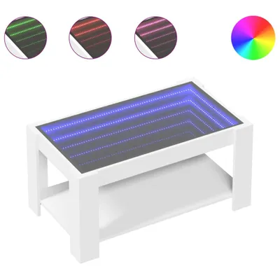 Obrázok produktu pre vidaXL LED konferenčný stolík biely 93x53x45 cm materiál na báze dreva