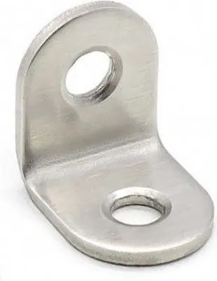 Obrázok produktu pre Uholníková spojka 20 x 20 x 16 mm | Drevené spojky v tvare L | 90-stupňový rohový uholník pre nábytok, skrine a police | Perforovaný železný uholník | Nábytkový uholník - kovový uholník | Uholník pre stoličky | Uholník pre perforované dosky