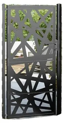 Imagen del producto de Puerta de jardín, fabricada en metal duradero, fácil de instalar, color negro