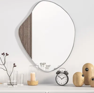Produktbild von Möbel Wandspiegel Silbern 60x50 cm - Wandspiegel 348249