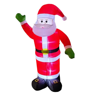 Imagen del producto de Papá Noel inflable - Decoración navideña inflable de 1.8 metros, color rojo