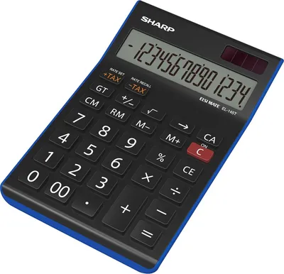 Produktbild von Sharp EL-145T, Desktop, Finanzrechner, 14 Ziffern, 1 Zeilen, Batterie/Solar, Schwarz