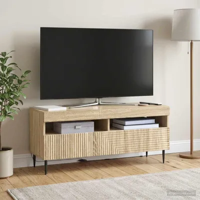 Productafbeelding van Maison Exclusive - TV-meubel HAARLEM, LED-verlichting, 100 x 35 x 43 cm, Sonoma-eikenhout