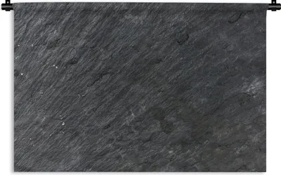 Produktbild von MuchoWow® Wandteppich Wandbehang Naturstein - Industriell - Schiefer - Strukturiert - Grau 90x60 cm Tapisserie Dekoration Wandtuch - Wandskulpturen - Bildteppich