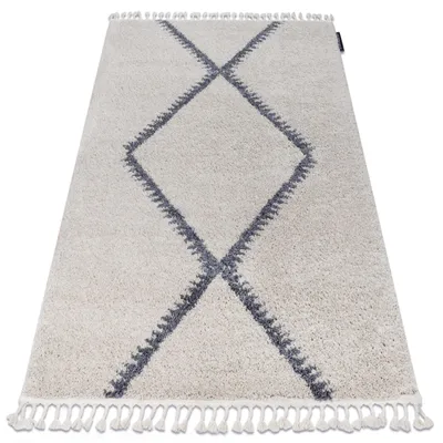 Zdjęcie produktu dla Dywan BERBER MEKNES B5910 krem / szary Frędzle berberyjski marokański shaggy beżowy 120x170 cm