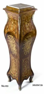 Produktbild von Casa Padrino Barock Säule mit Marmorbesatz 30 x 30 x H. 126 cm - Antik Stil