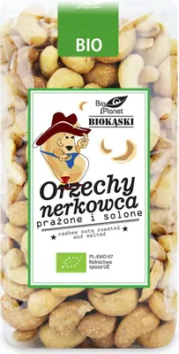 Obrázok produktu pre KEŠU ORIECHY PRAŽENÉ A SOLENÉ,350 g -PLANET