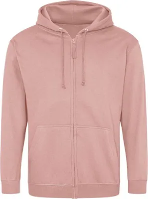 Produktbild von Just Hoods JH050 | Herren Kapuzenpulli mit Reisverschluss / Zoodie - Farbe: Dusty Pink - Größe: XL