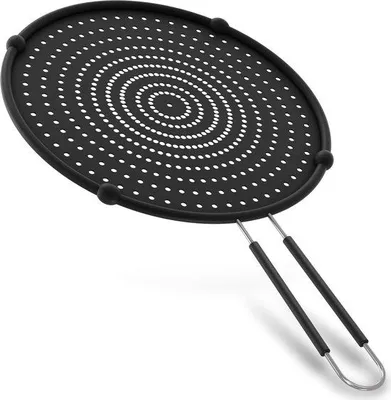 Productafbeelding van Siliconen spatbeschermingsmat 28 cm - hittebestendig en spatwerend voor koekenpannen