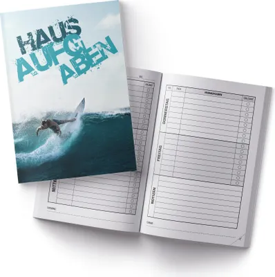 Produktbild von itenga Hausaufgabenheft Surfer (Motiv 33) DIN A5, 96 Seiten