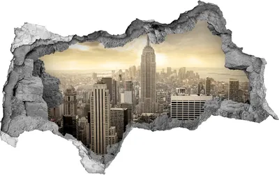 Produktbild von Selbstklebender Loch-3D-Aufkleber 95x73 cm Manhattan New York City