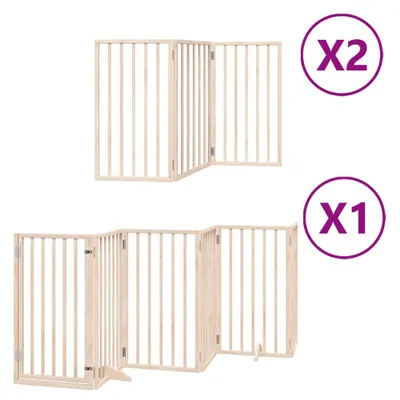 Obrázok produktu pre Brána pre psa s dverami sklad. 12 panelov 600 cm topoľové drevo