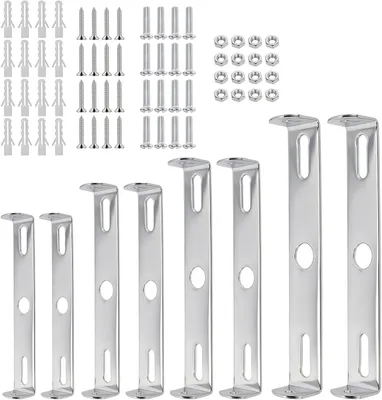 Deckenlampen-Halterungsset, 8 Stück, Metall, Silber