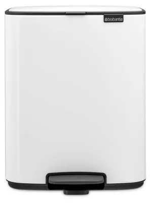 Zdjęcie produktu dla Brabantia Bo Pedal Bin, 12 l, Prostokątny, Stal, Biały, Pedał, 292 mm