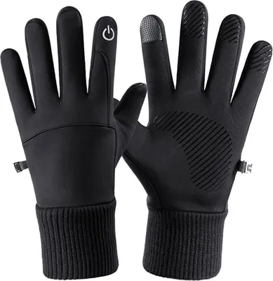 Produktbild von Winter warm wasserdicht winddicht rutschfeste Touchscreenhandschuhe Outdoor-Ausrüstung - (schwarz)