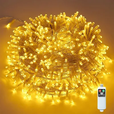 LED-Lichterkette 100 warmweiße LEDs, 10 m, mit Stecker, Innen/Außen