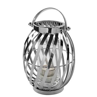Produktbild von Fink BRAVA, Laterne, Edelstahl , glatt, silberfarben, H. 26 cm, D. 20 cm Höhe: 26.00 cm Durchmesser: 20.00 cm 147030