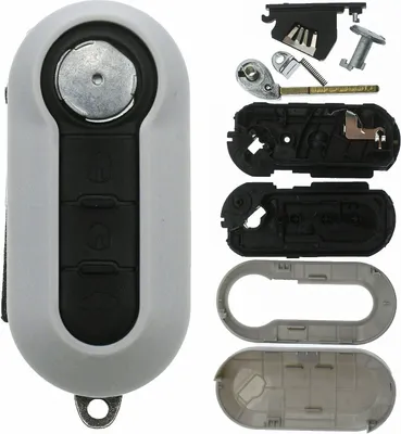 Produktbild von Klapp Schlüssel Gehäuse Funkschlüssel Fernbedienung Autoschlüssel Rohling SIP22 Cover GRAU kompatibel mit OPEL/FIAT/Peugeot/Citroen