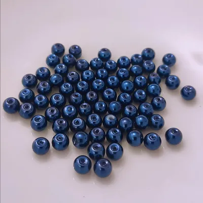 Produktbild von Glasperlen - Typ 'rund' - 20g - 8 mm - Blau dunkel