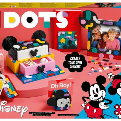 Image de LEGO 41964 DOTS Mickey & Minnie Boîte créative pour la rentrée des classes, set de bricolage 6 en 1