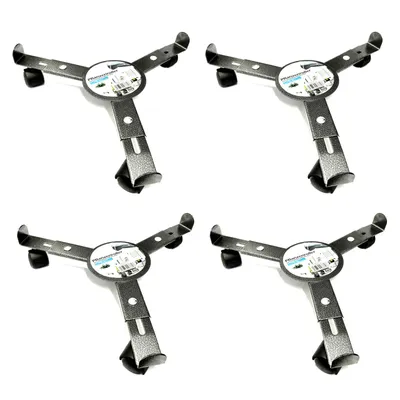 Produktbild von 4x Pflanzenroller Metall Rund Verstellbar Ø 25 – 30 cm 3 Rollen Blumenroller Rolluntersetzer