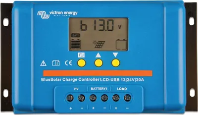 Produktbild von Victron Energy Blue-Solar PWM-LCD&USB Laderegler PWM 12 V, 24 V 20 A (SCC010020050)