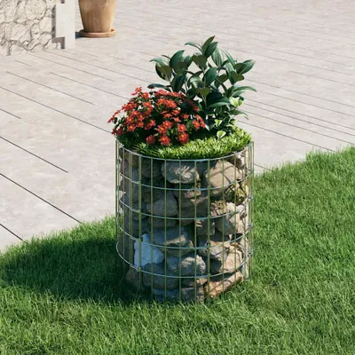 Obrázek produktu pro vidaXL Gabionový sloupek kulatý z pozinkované oceli Ø50x50 cm