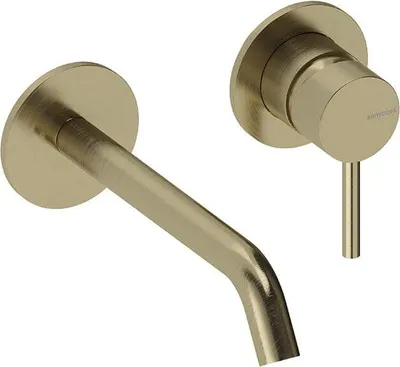 Produktbild von Wandmischer LOOP in gebürstetem Gold