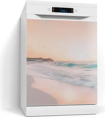 Produktbild von DEQORI Magnetmatte Spülmaschine beschreibbar 60x70 cm 'Pastellmeer' Magnetfolie Deko-Folie