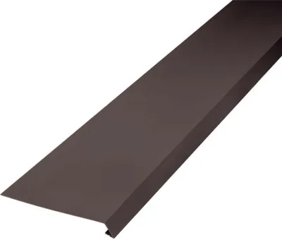 Produktbild von INEFA Dachstreifen für Dachrinne, einseitig gekantet 2m Dunkelbraun Rinneneinhang mit Wasserfalz, aus PVC-U, Dachrinnenzubehör,  Germany