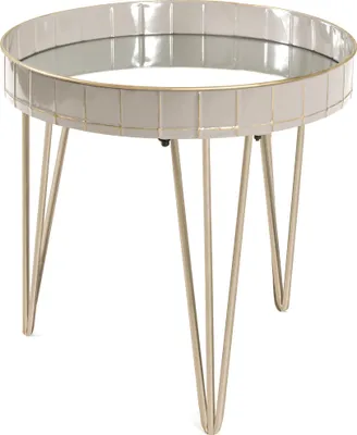 Produktbild von HAKU Beistelltisch gold, taupe - Metall, Spiegel, B/H/T: 51x50x51 cm