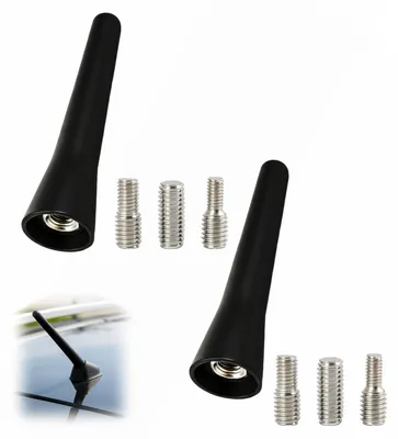 2er-Pack Mini-Autoantenne 6,5 cm FM/AM mit Adaptern