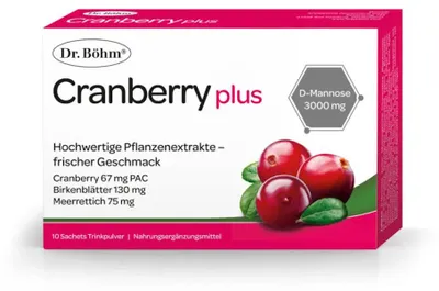 Zdjęcie produktu dla Dr Böhm Żurawina plus, 10 szt. Saszetka