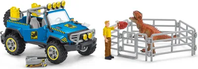 Zdjęcie produktu dla Schleich pojazd terenowy + placówka (41464) Dinozaury - Schleich 41464 - (Zabawki / Figurki)