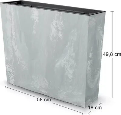 Image de nabbi Jardinière plastique DUC600TE 60 cm - béton gris