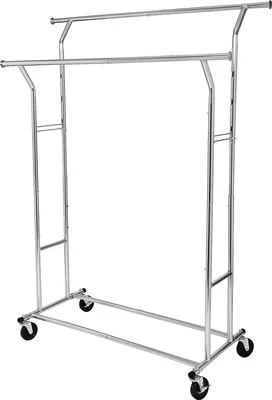 Image de Portant À Vêtements - Leobert - Argenté - 169 X 55 X 148 Cm