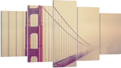 Produktbild von Bild auf Leinwand - Leinwandbild - Brücke Autobahn Infrastruktur - 160x85cm - Wand Bild - Wanddeko - Leinwanddruck - Bilder - Kunstdruck - Wanddekoration - Leinwand bilder - Wandkunst - EA160x85-3071