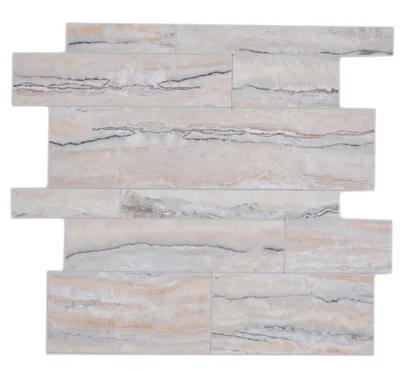 Produktbild von Mosaik Fliesen selbstklebend mix weiß grau gold glänzend Steinoptik Mosaikfliese Küchenwand Fliesenspiegel Bad MOS200-SP06_f