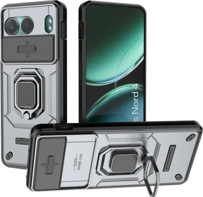 Produktbild von OnePlus Nord 4 Hülle - Coverup Ring Ständer Back Cover mit Kamera Schutz - Grau