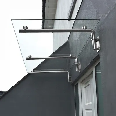 Immagine prodotto di MonsterShop Tettoia in vetro Tettoie Tettoia per porta d'ingresso Copertura Tetto in vetro Porta d'ingresso Tettoia in vetro per porta d'ingresso Tettoia per porta d'ingresso Tettoia in vetro 180 cm x 80 cm