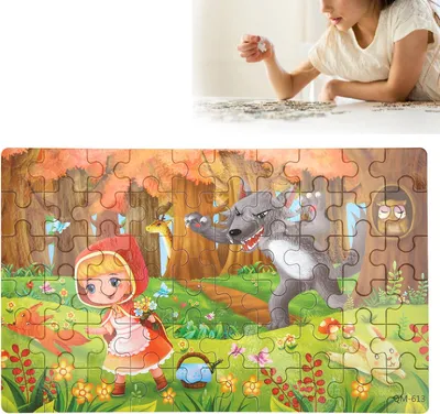 Produktbild von 60 Stück Kinder-Puzzles, niedliches Cartoon-Bild-Puzzle, Kinderspielzeug, Geschenk mit Eisen-Box, Nr. 2