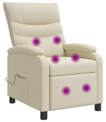 Produktbild von vidaXL Massage Relaxsessel Creme Kunstleder